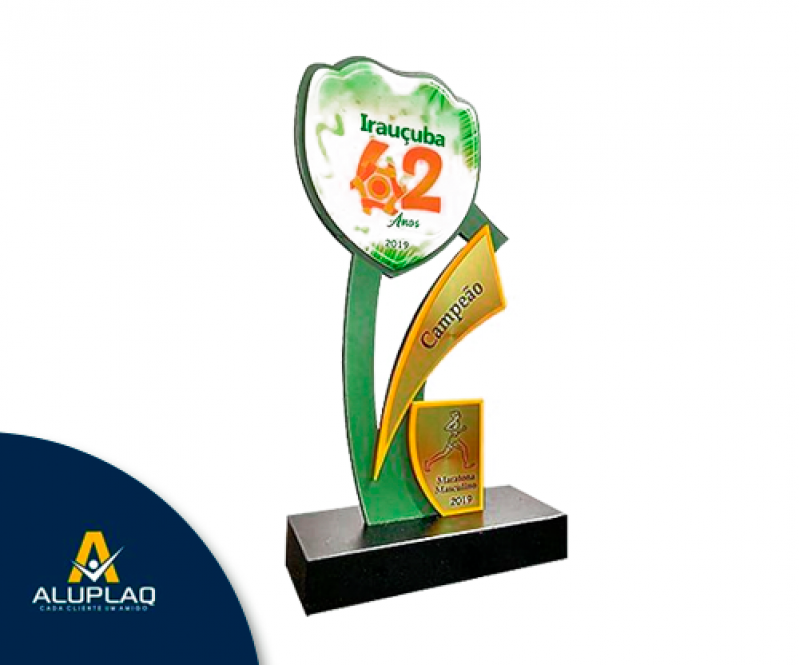 Qual o Valor de Troféu de Acrílico Personalizado Atibaia - Troféu Personalizado Futebol