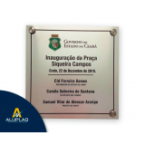 placa comemorativa de alumínio para formatura Patos de Minas